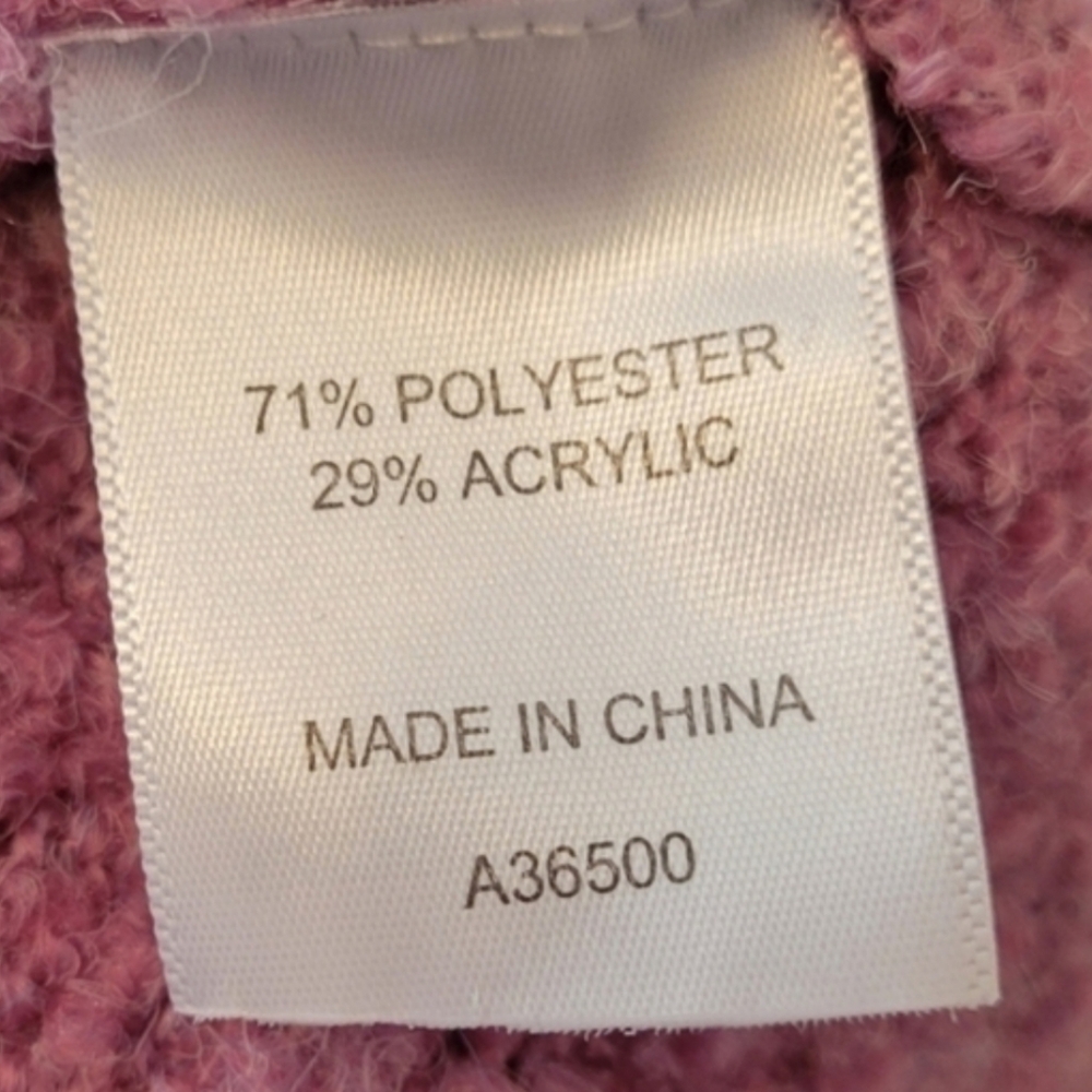APPLESEED'S Luxe Boucle Pink Button Up Cardigan Sweater Size 2X - Picture 5 of 7